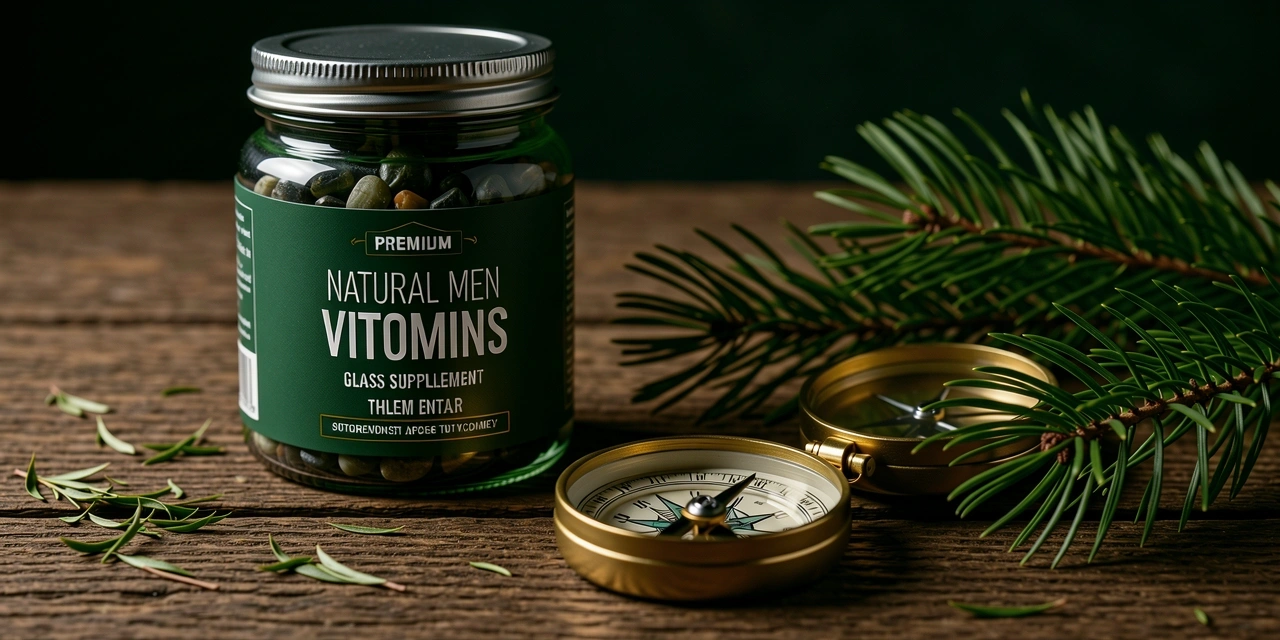 Männer Kraft Natur Apothekerglas
